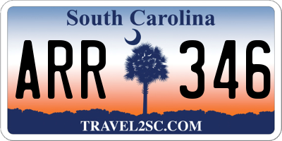 SC license plate ARR346