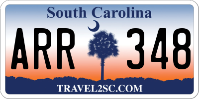 SC license plate ARR348