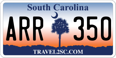 SC license plate ARR350