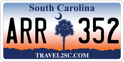 SC license plate ARR352