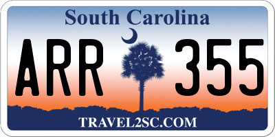 SC license plate ARR355