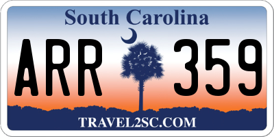 SC license plate ARR359