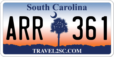 SC license plate ARR361