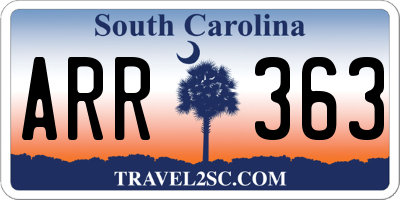 SC license plate ARR363