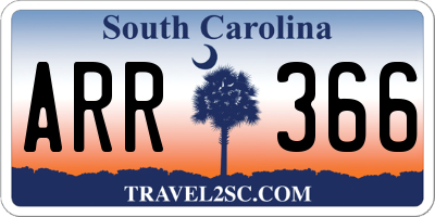 SC license plate ARR366