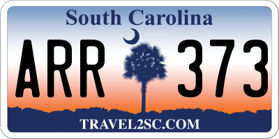 SC license plate ARR373