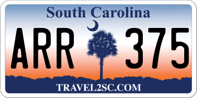 SC license plate ARR375