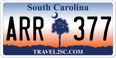 SC license plate ARR377