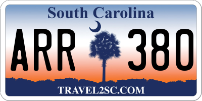 SC license plate ARR380