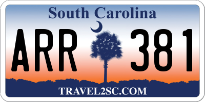 SC license plate ARR381