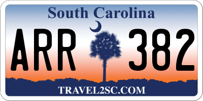 SC license plate ARR382