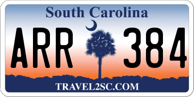 SC license plate ARR384
