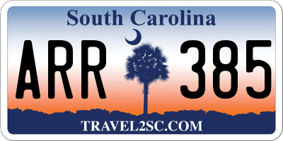 SC license plate ARR385