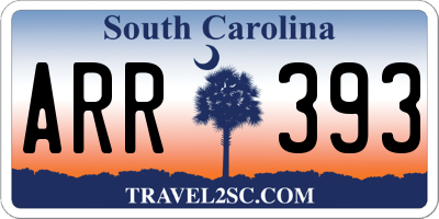 SC license plate ARR393