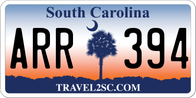 SC license plate ARR394