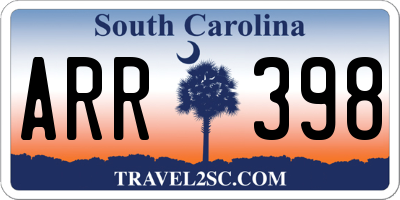 SC license plate ARR398