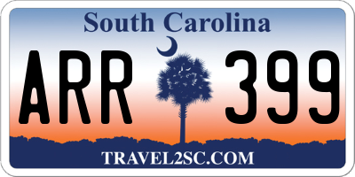 SC license plate ARR399