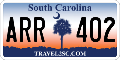 SC license plate ARR402