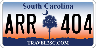 SC license plate ARR404