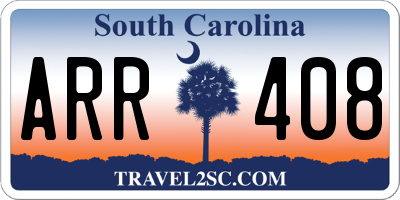 SC license plate ARR408