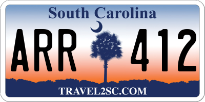 SC license plate ARR412