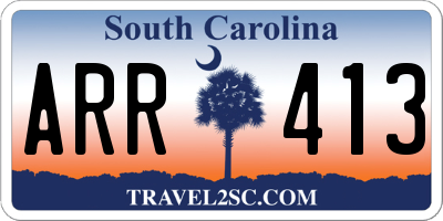 SC license plate ARR413