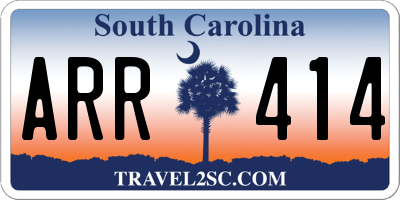 SC license plate ARR414
