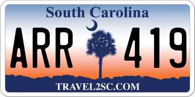 SC license plate ARR419