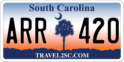 SC license plate ARR420