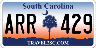 SC license plate ARR429
