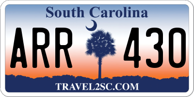 SC license plate ARR430