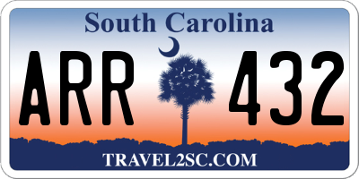SC license plate ARR432