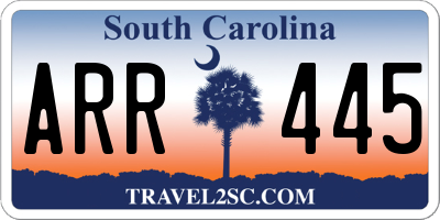 SC license plate ARR445