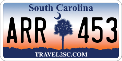 SC license plate ARR453