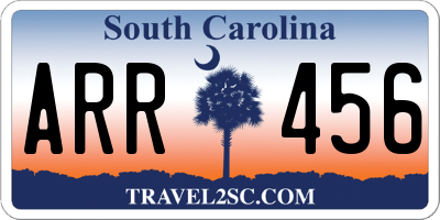 SC license plate ARR456