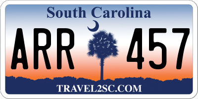 SC license plate ARR457