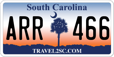 SC license plate ARR466