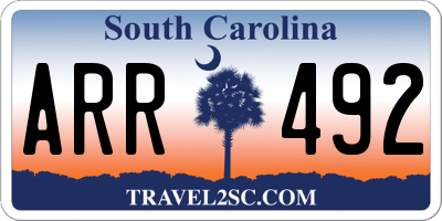 SC license plate ARR492