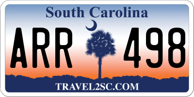 SC license plate ARR498