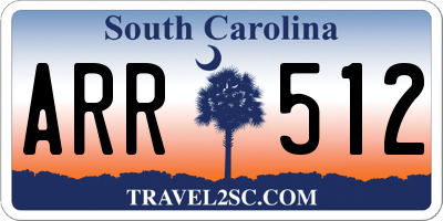SC license plate ARR512