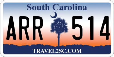 SC license plate ARR514