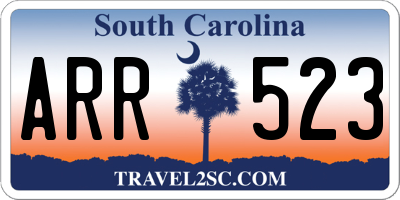 SC license plate ARR523