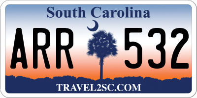 SC license plate ARR532