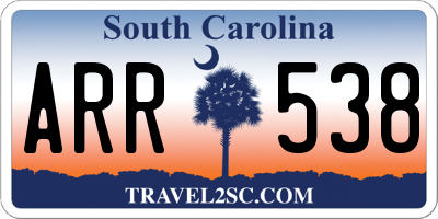 SC license plate ARR538