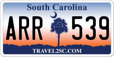 SC license plate ARR539
