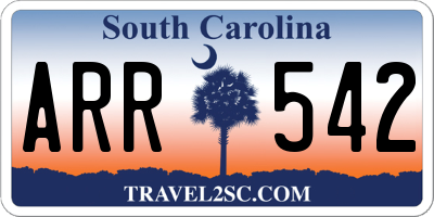 SC license plate ARR542
