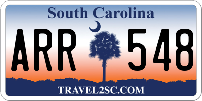 SC license plate ARR548