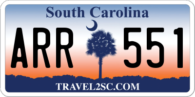 SC license plate ARR551