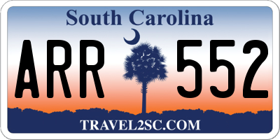 SC license plate ARR552