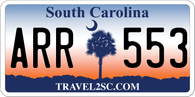 SC license plate ARR553